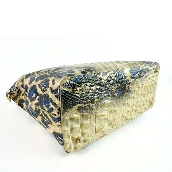 Brahmin 2 pcs Rare Duxbury Melbourne Satchel Purse Bag + Wallet NWT Italian - Picture 7 of 10